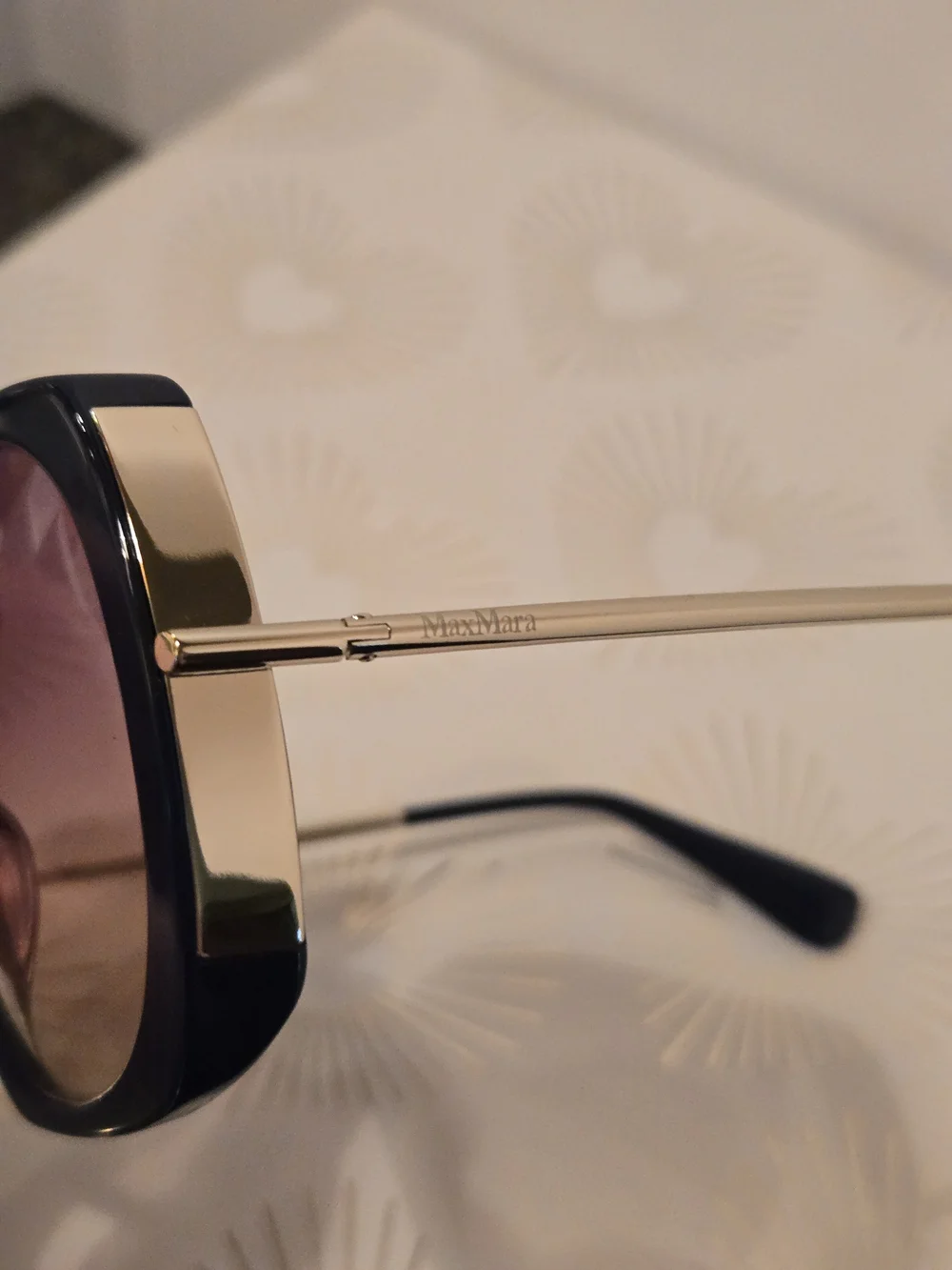 MaxMara Dark Navy Frame Sunglasses with Gradient Lenses